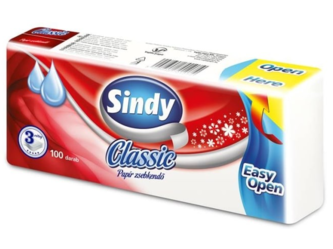 HAZT_33020034_PAK_Sindy papír zsebkendő 3 rétegű classic 100 db