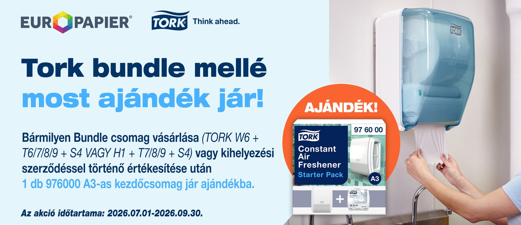 Europapier - TORK bundle akció  3560x1540
